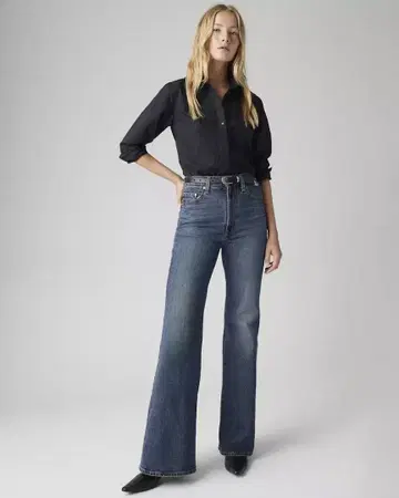 새상품 Levi's RIBCAGE BELL 하이웨스트 플레어 W26 L30
