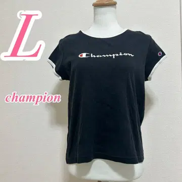 챔피온 반팔 T셔츠 블랙 L 프린트 캐주얼