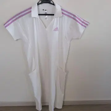 adidas 여성용 골프 원피스 화이트