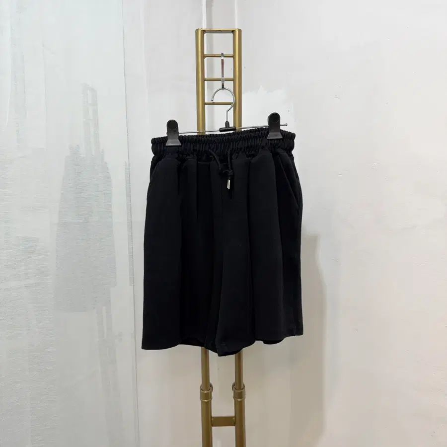 코튼 밴딩 블랙반바지 숏츠 밴딩바지 4950