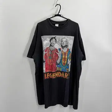 Marilyn Monroe x TUPAC 다시키 프린트 티셔츠