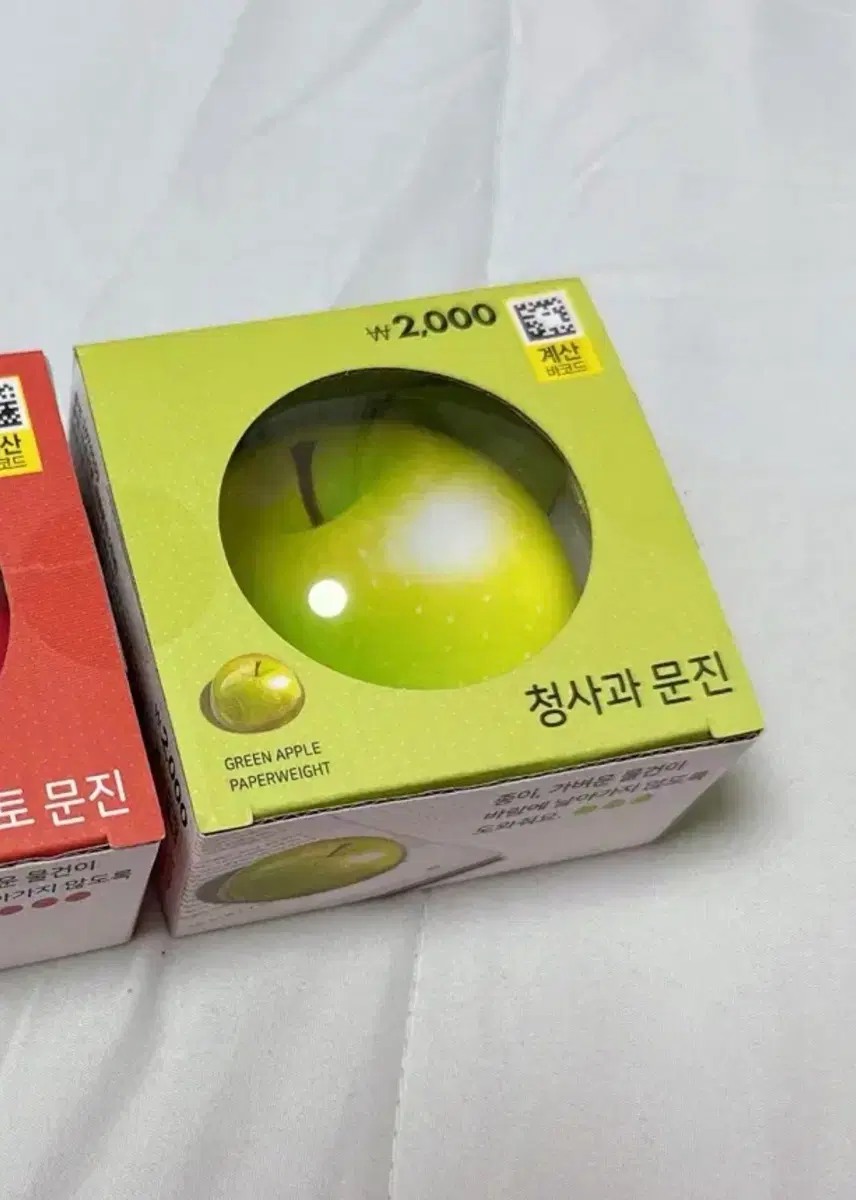 [미개봉] 다이소 프룻 시리즈 청사과 문진