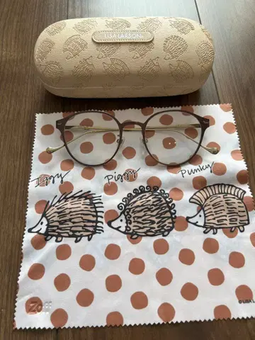 새상품급 Zoff 리사 라르손 안경 & 안경 케이스 세트