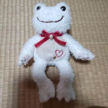 개구리 피클스 봉제 인형 화이트