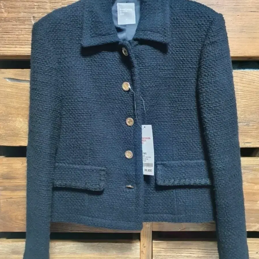 에잇세컨즈 트위드 자켓,새상품,M