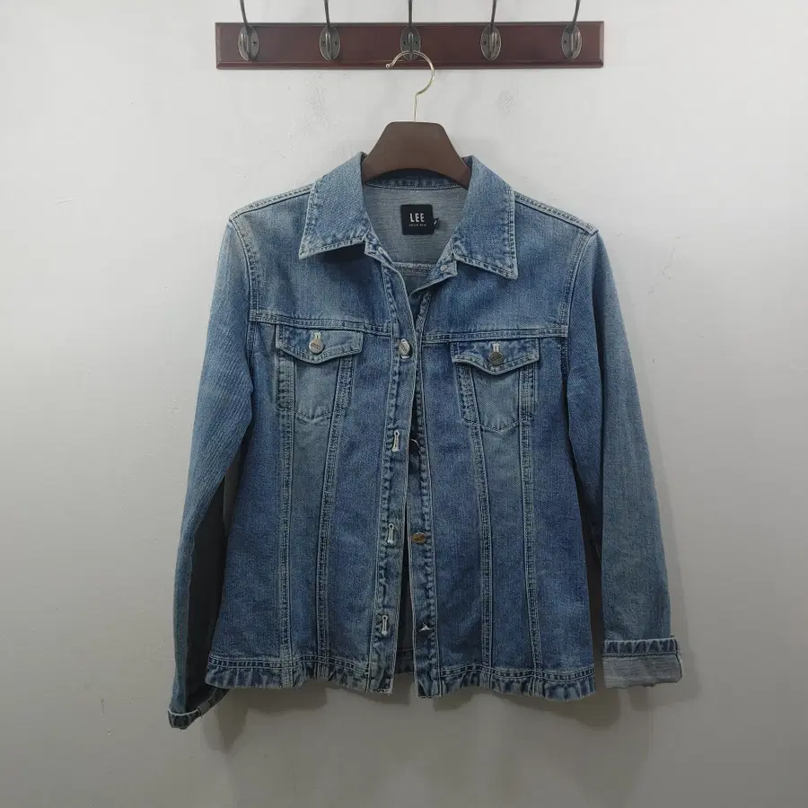 100 LEE 여성 빈티지 워싱 와투케 청자켓 데님 잠바