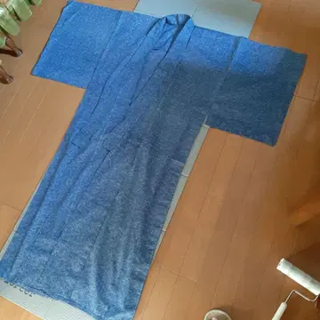 남성용 유카타 파랑 스카이블루 얇은 소재 기장 138cm