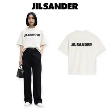 [새상품급] JIL SANDER 로고 반팔 T셔츠 화이트 L