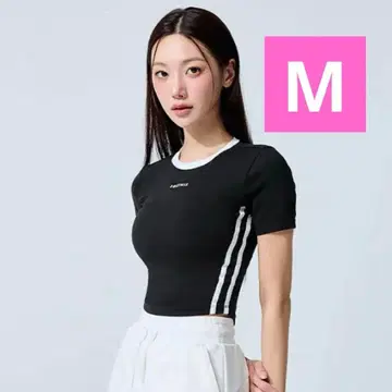 젝시믹스 스포티 트랙라인 크롭 반팔