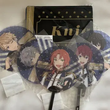 앙스타 Knights 응원 타월 클리어 응원 부채 세트