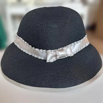 [ 새상품급 ] 조리미뇽 접이식 햇 리본 블랙 x 베이지
