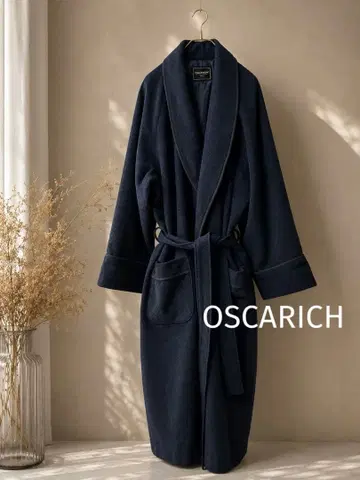 OSCARICH 롱 가운 다크 네이비 일본제 네이비 컬러