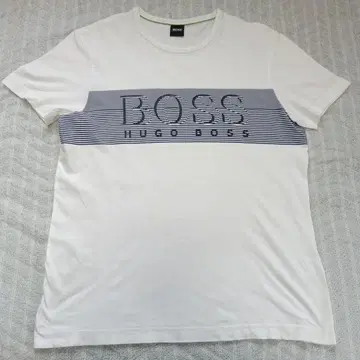 HUGO BOSS 티셔츠 화이트 휴고보스 빅 로고 S