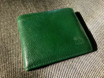 인기 금전운 Up 다크 그린 IL BISONTE 접이식 지갑 그린