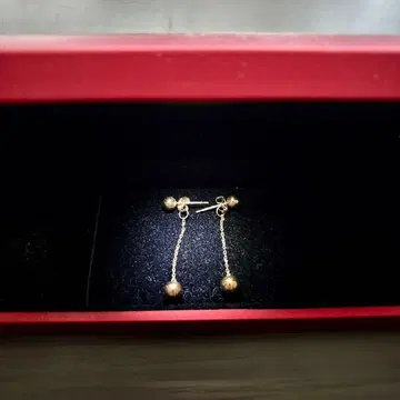 코코슈닉 10금 골드 볼 체인 귀걸이 양쪽용