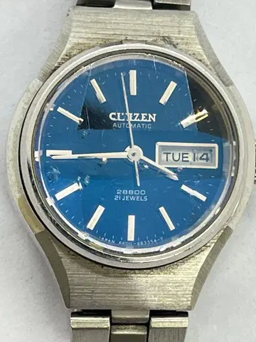 [ 작동품 ] CITIZEN Automatic 여성용 손목시계 블루 다이얼