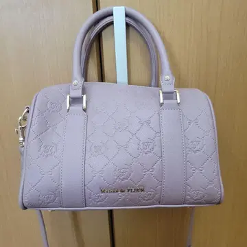 Maison de FLEUR 모노그램 보스턴 백 그레이쉬 핑크