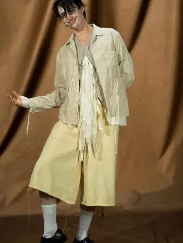 Midorikawa / 미도리카와 LINING 셔츠 (IVORY) 1