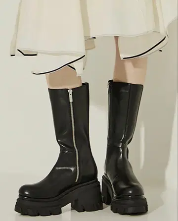 STUDIOUS 롱 부츠 블랙