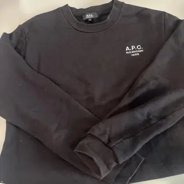A.P.C. 크루넥 맨투맨 블랙 M 사이즈