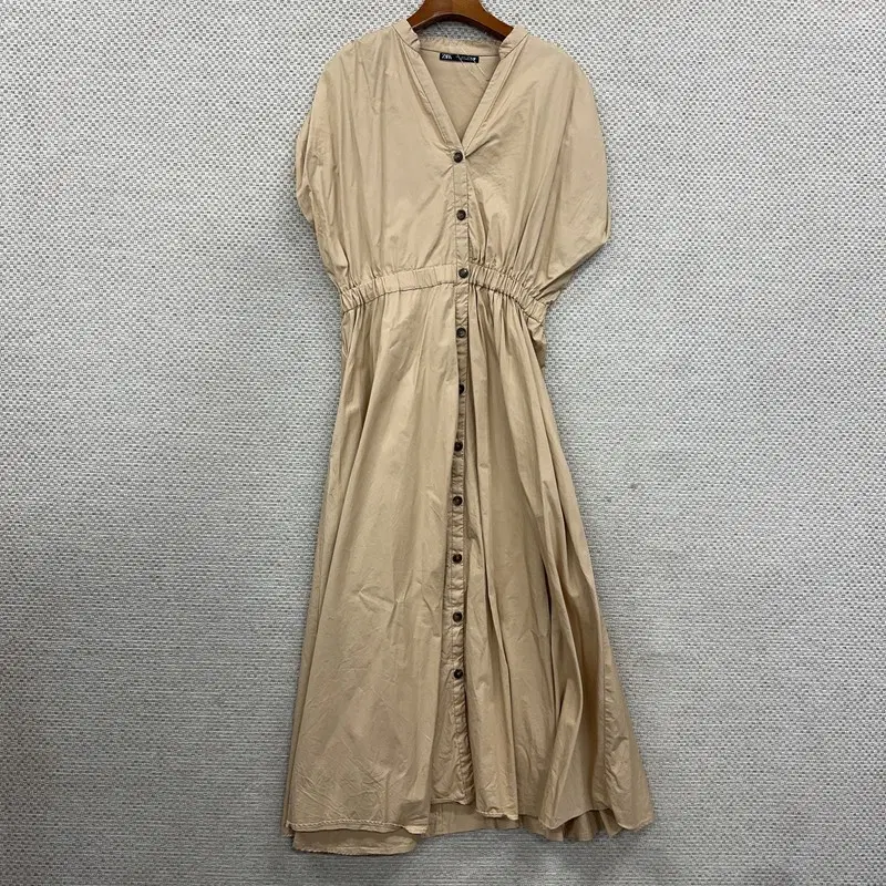 자라 ZARA 반팔 롱 원피스 L D09107