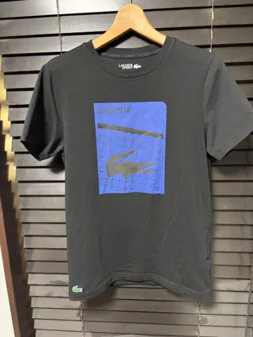 LACOSTE 로고&인터넷 T셔츠 블랙 S