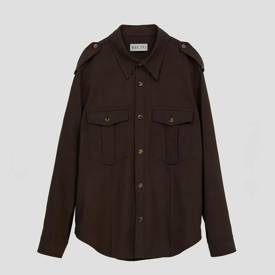 렉토 21fw 보헤미안 롤업 셔츠 빈티지브라운 L