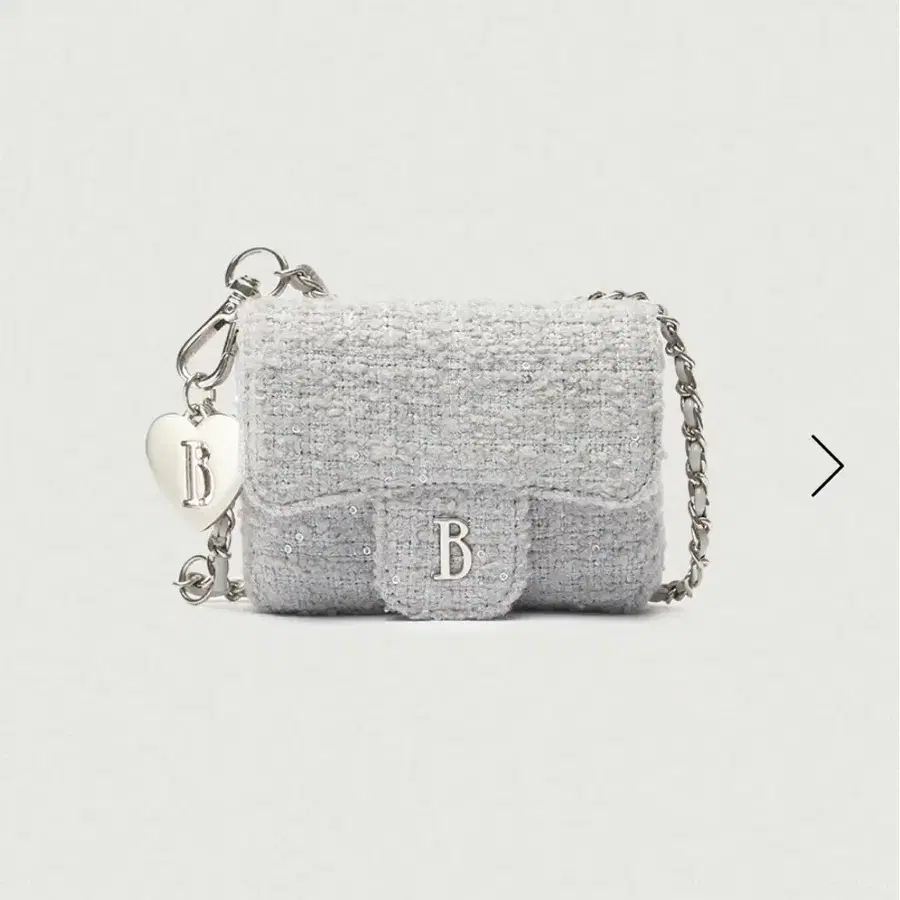 더바넷 Tweed Chain Belt Mini Bag_Mint