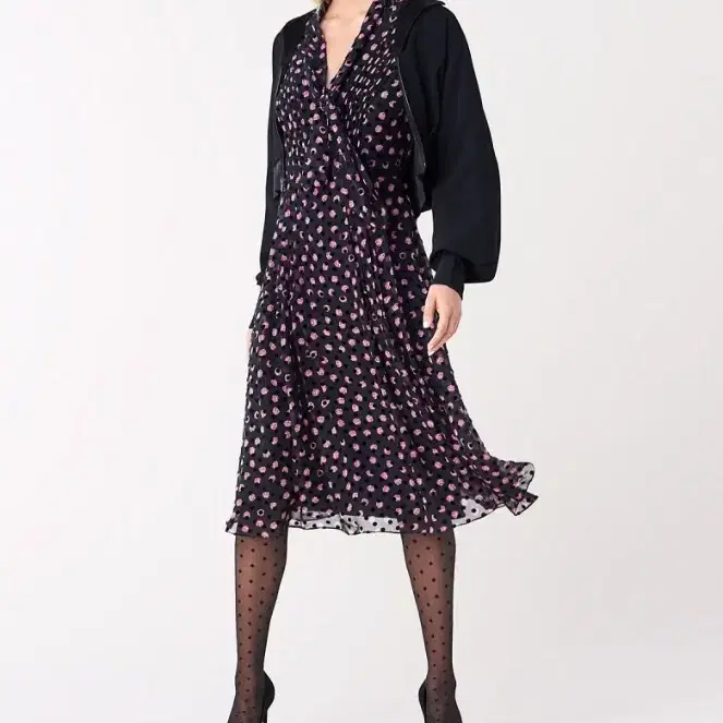 정가 598달러! DVF 다이앤 본 퍼스텐버그 ALEKA 도트 스트링 원피스 (2)