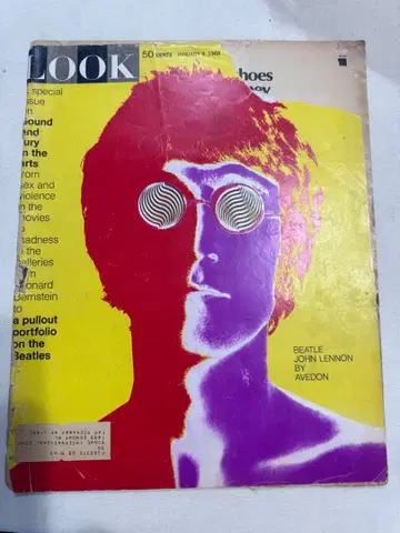 LOOK 매거진 1968년 1월 9일호 비틀즈 특집 포스터 포함