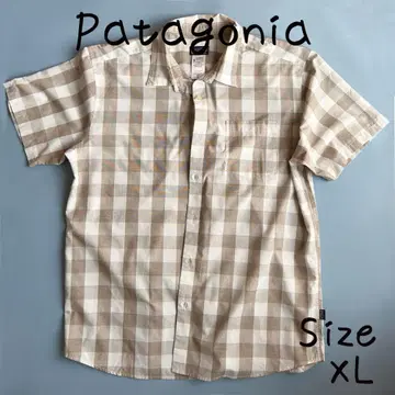 Patagonia 파타고니아 체크 무늬 반팔 셔츠 XL