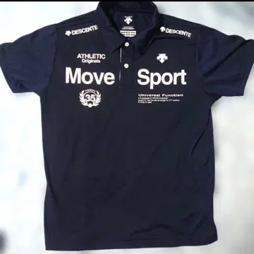 DESCENTE Move Sport 피케 셔츠 네이비 M 사이즈