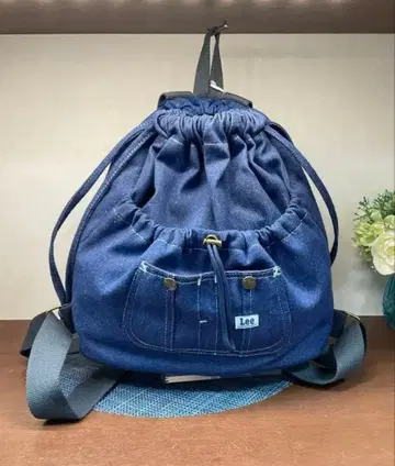 lee 냅색 데님 블루