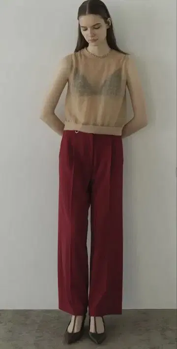 클라네 2WAY TUCK STRAIGHT PANTS