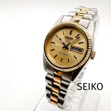 세이코 SEIKO5 플루티드 베젤 골드콤비 오토매틱
