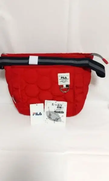 [미사용 새상품] FILA 퀼팅 숄더백 레드