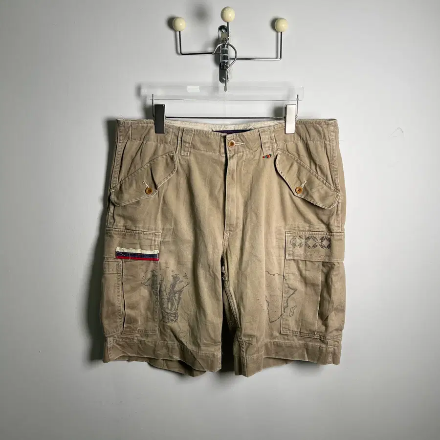 POLO 폴로 랄프로렌 베이지 사파리 카고 반바지 36