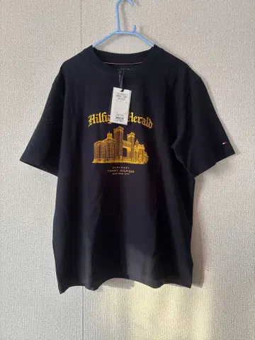미사용 택 포함 TOMMYHILFIGER 크루넥 T셔츠 M 네이비 로고 자수