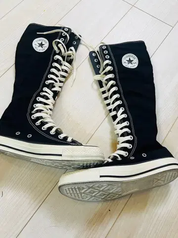 CONVERSE 롱 부츠 블랙 중고 신발