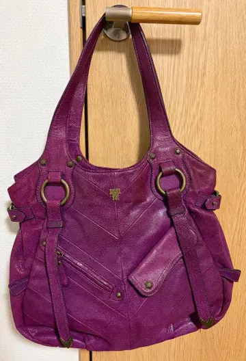 ANNA SUI PURPLE LEATHER BAG 안나수이