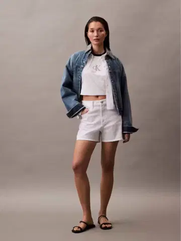 하이 라이즈 데님 숏팬츠