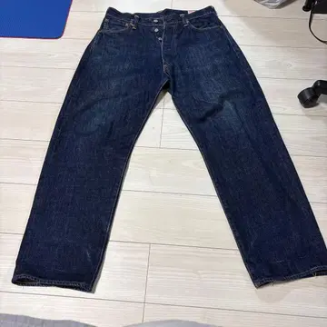EVISU 데님 팬츠 버튼 플라이