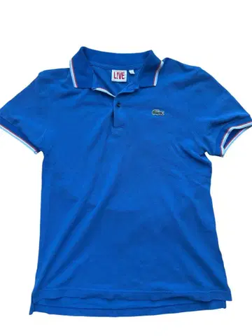 LACOSTE L!VE 피케 셔츠 블루 사이즈 2