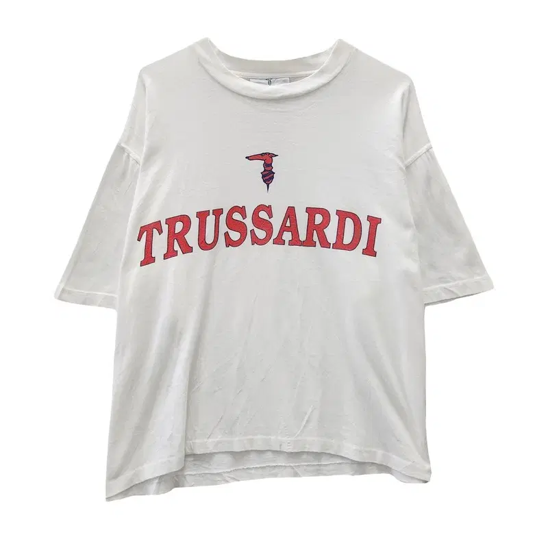 TRUSSARDI 트루사르디 베이직 캐주얼 로고 반팔 티 F