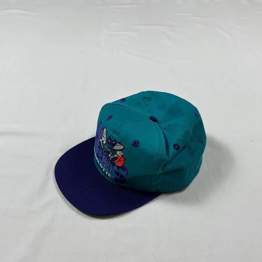 90s nba 느바 샬럿 호네츠 팀 로고 스냅 캡 모자