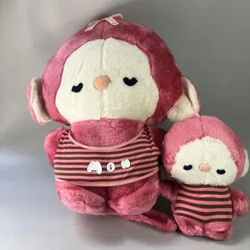 쇼와 레트로 봉제 인형 MON 2체 세트 빅 사이즈 원숭이