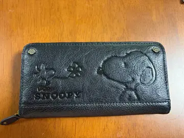 [ 미사용 ] 스누피 SNOOPY 장지갑 블랙 ( 인조 가죽 )