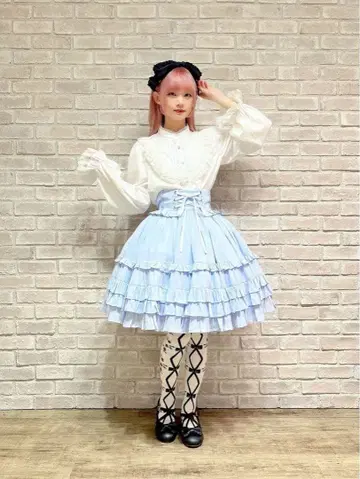 axes femme Chalmiere 레이스업 프릴 스커트 색스