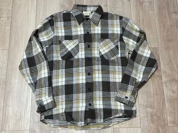 70s Sears 시어스 Fieldmaster 플란넬 셔츠 M 브라운