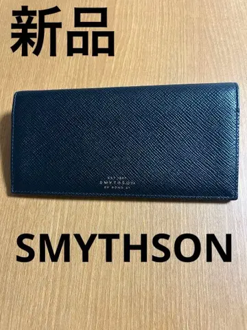 [ 새상품 ] Smythson 스마이슨 장지갑 블랙 블록 네이비